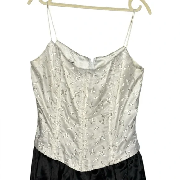 Vintage Gunne Sax Elegant Black and White Evening Gown 13/14 - Picture 2 of 6